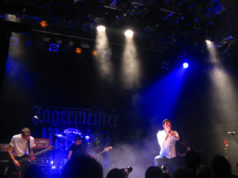 Exit ten on stage in Islington during the Jagermeister Tour