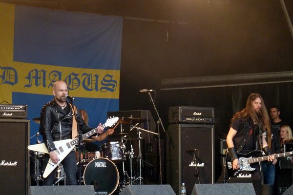 Grand Magus on stage at High Voltage