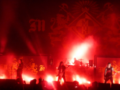Machine Head on stage at Wembley Arena during The Eighth Plague Tour