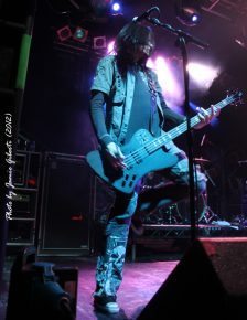 Soil bassist Tim King on stage at London's Electric Ballroom December 2012 - Photo 1