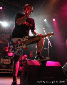 Jaret Reddick from Bowling For Soup on stage at Cambridge Junction, October 2012 (second photo)
