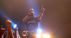 Killswitch Engage singer Jesse Leach on stage at London's Shepherds Bush Empire, May 2013