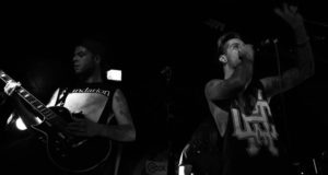 Bury Tomorrow on stage in Glasgow during the Rocksound Impericon Tour, Feb 2013