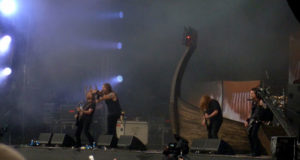 Amon Amarth on stage at Download Festival 2013 at Donington Park
