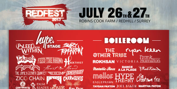 Redfest 2013 Hype Stage Header Banner