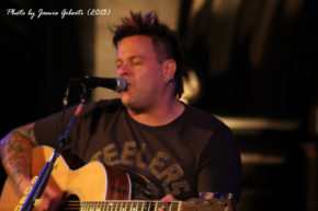 Jaret Reddick from Bowling For Soup on stage at Union Chapel, London, October 2013