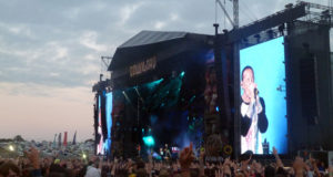 Linkin Park Full view of the main stage at Download Festival 2014