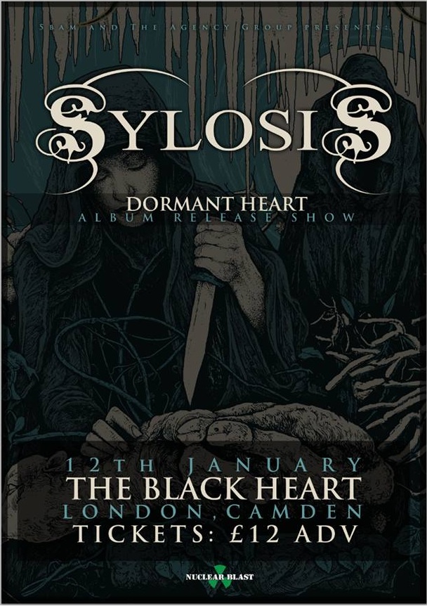Sylosis Dormant Heart Album Launch Show Poster The Black Heart Camden