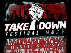 Takedown Festival 2015 Poster inc Heart Of A Coward