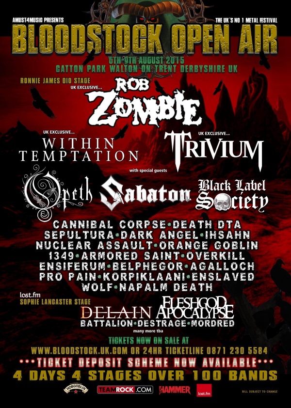 Bloodstock Open Air 2015 February Special Guests Poster