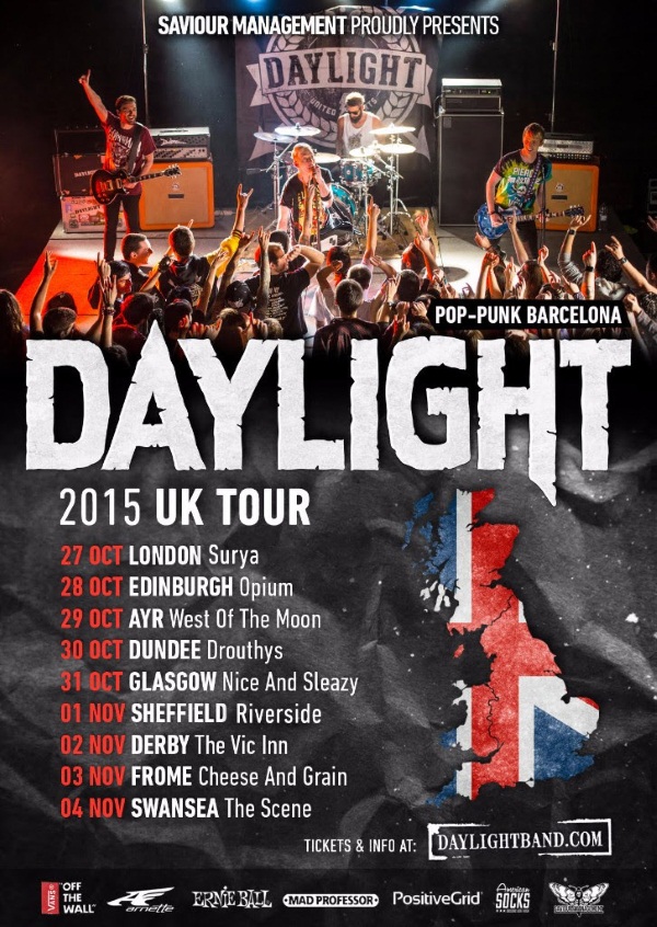 Daylight Band 2015 UK Tour Poster