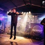 Napoleon on stage at UK Tech-Metal Fest 2016 7th July 2016