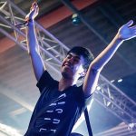 Sithu Aye on stage at UK Tech-Metal Fest 2016 9th July 2016