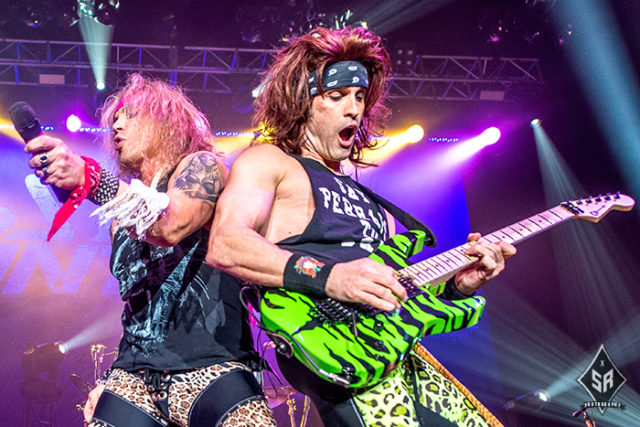 Steel Panther on stage at Manchester Arena 18th October 2016