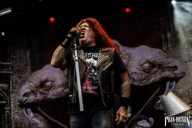Chuck Billy of Testament On Stage At Bloodstock Open Air Festival 2017