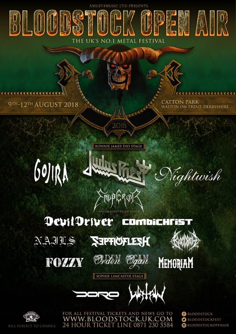 Bloodstock 2018 BOA poster 21 Nov 2017