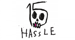 Hassle Records - 15 Year Anniversary Logo