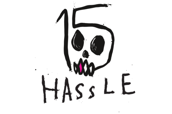 Hassle Records - 15 Year Anniversary Logo