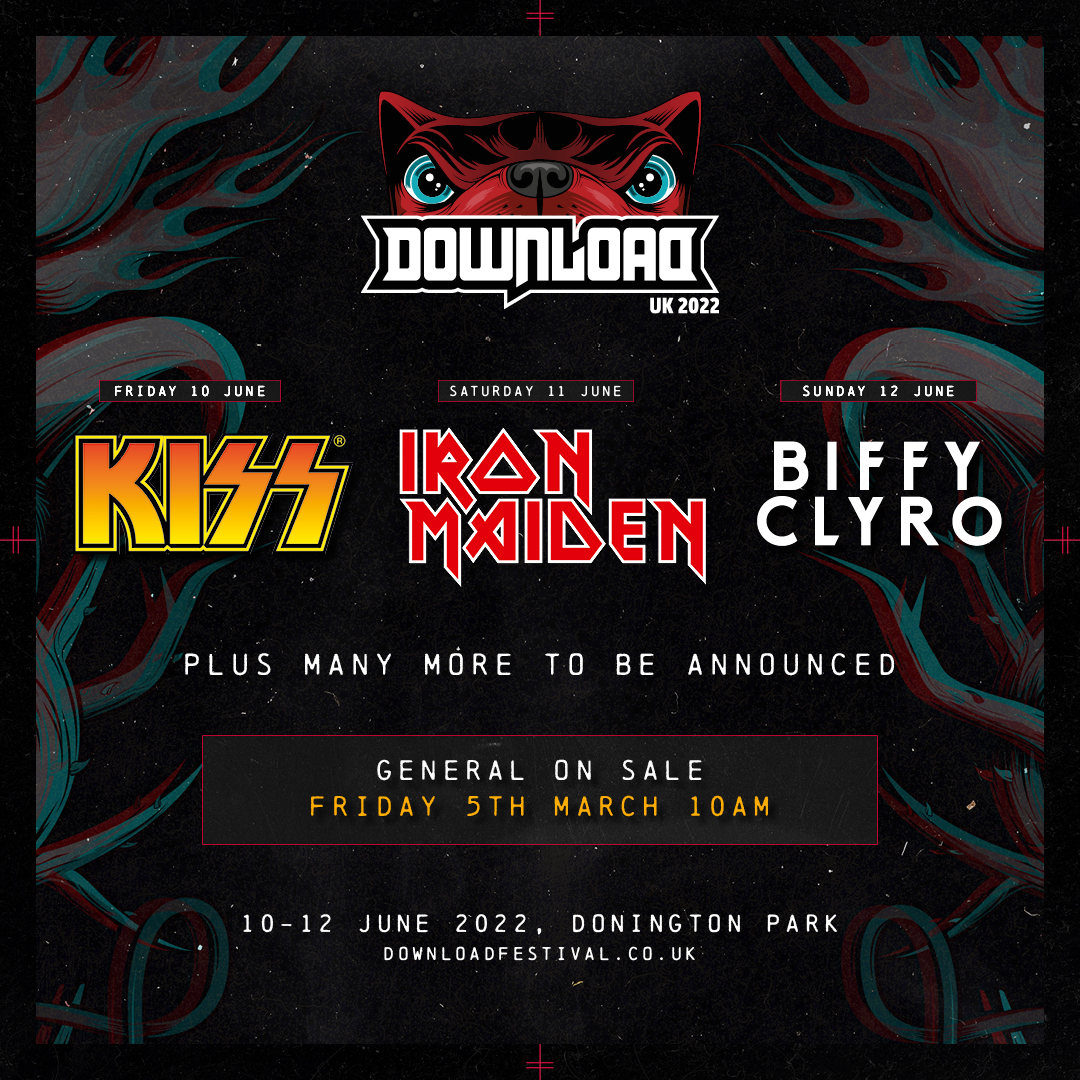Download Festival 2022 Headliners Poster