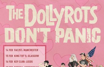 The Dollyrots Don't Panic February 2023 UK Tour Poster Square