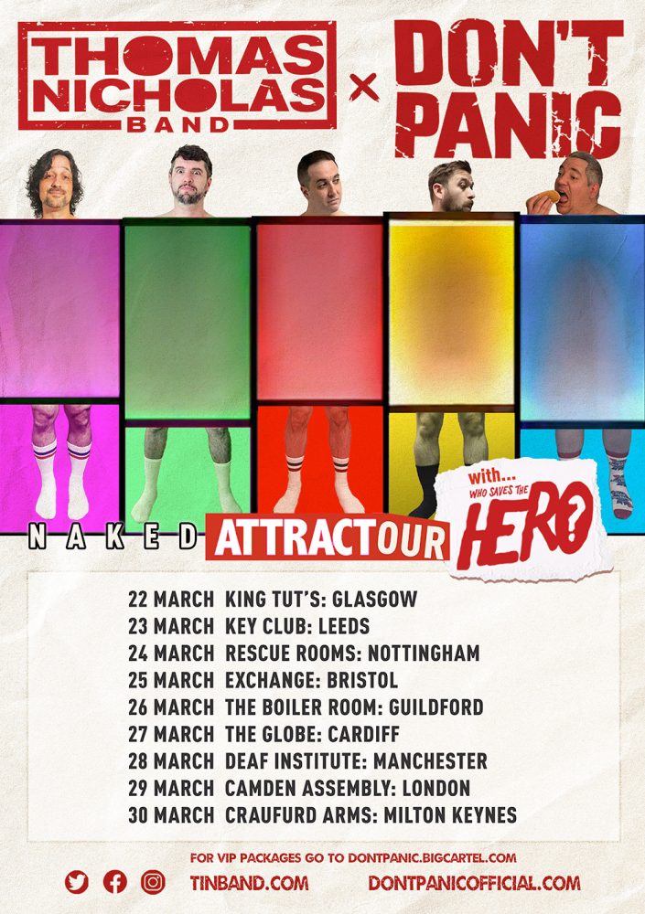 Don't Panic & Thomas Nicholas Band 2024 UK Tour Poster