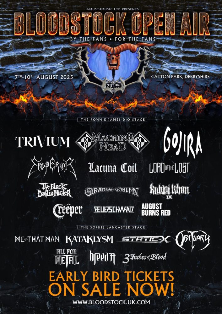Bloodstock Open Air Festival 2025 First Line Up Poster