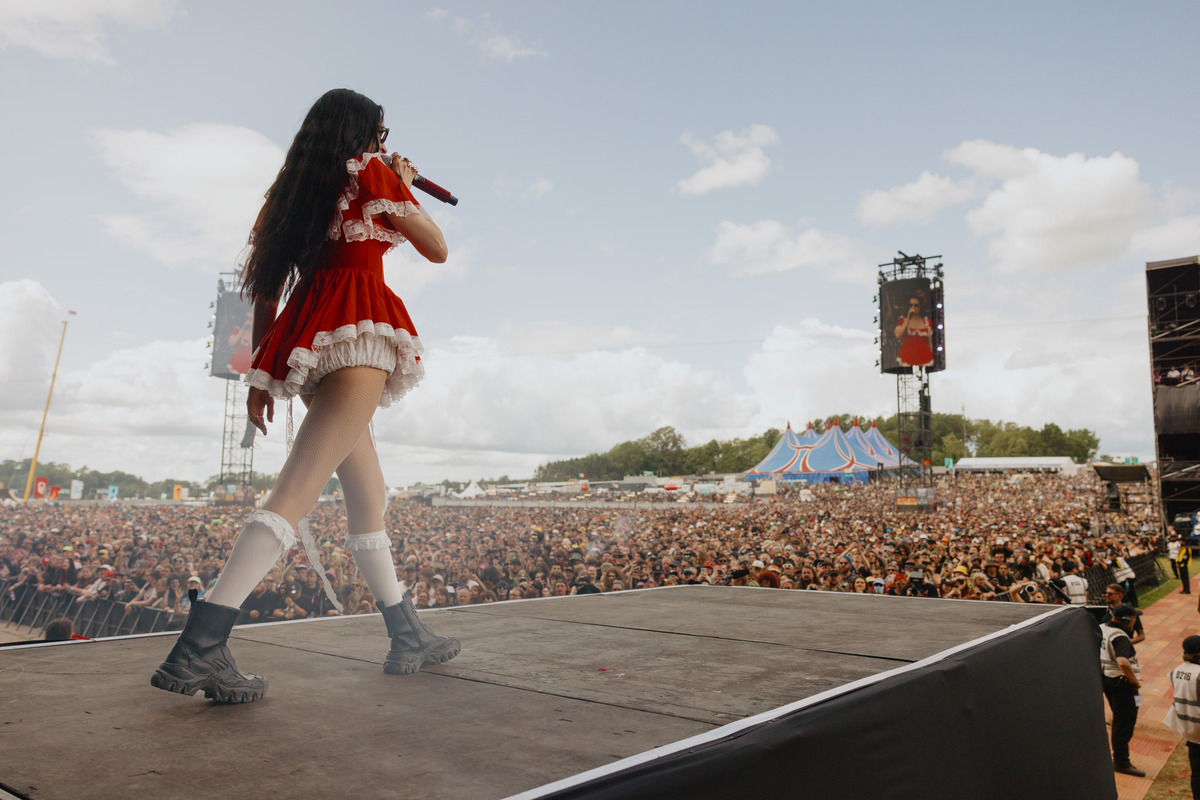 Poppy on stage at Download 2025 by Danny North