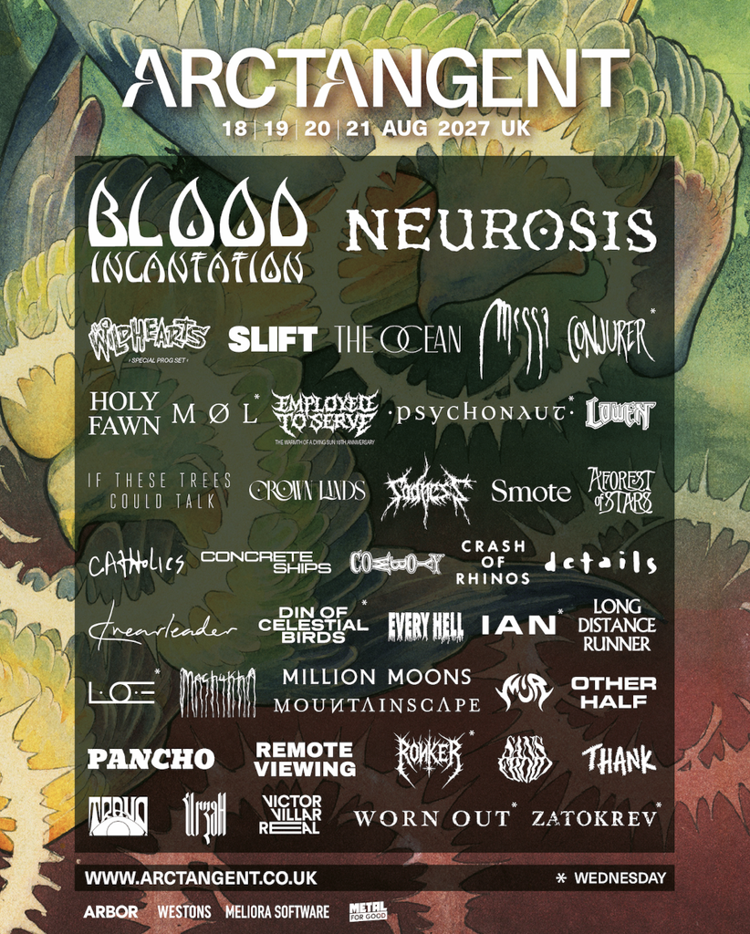 ArcTanGent Festival 2027 First Line Up Poster